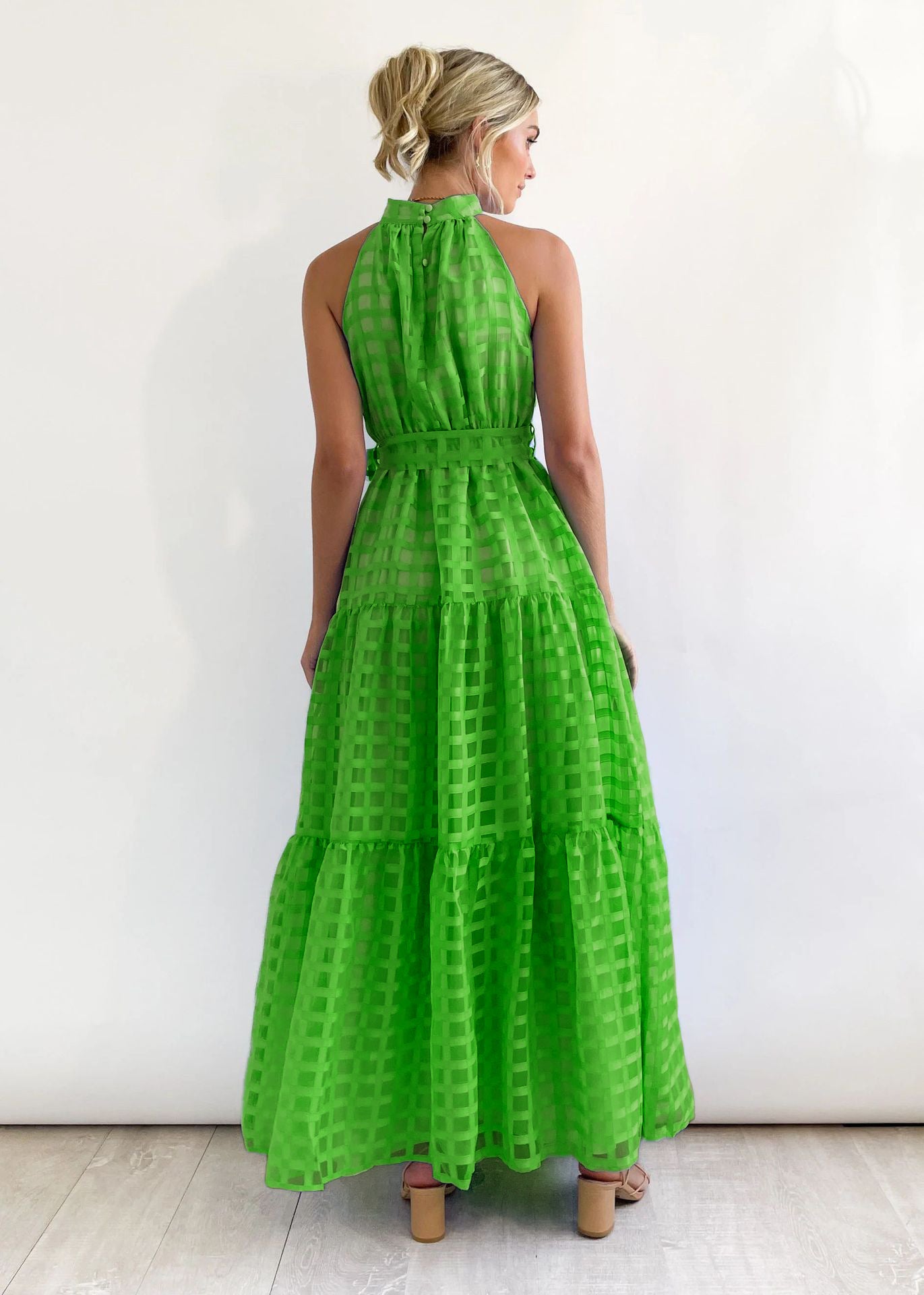 Women's Casual Sleeveless Waist Dress Women's Long Dress