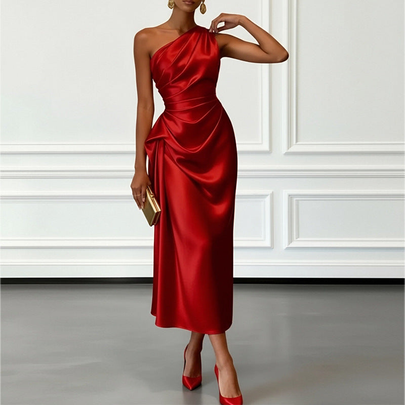 Women Sexy Elegant Off-Shoulder Evening Dress
