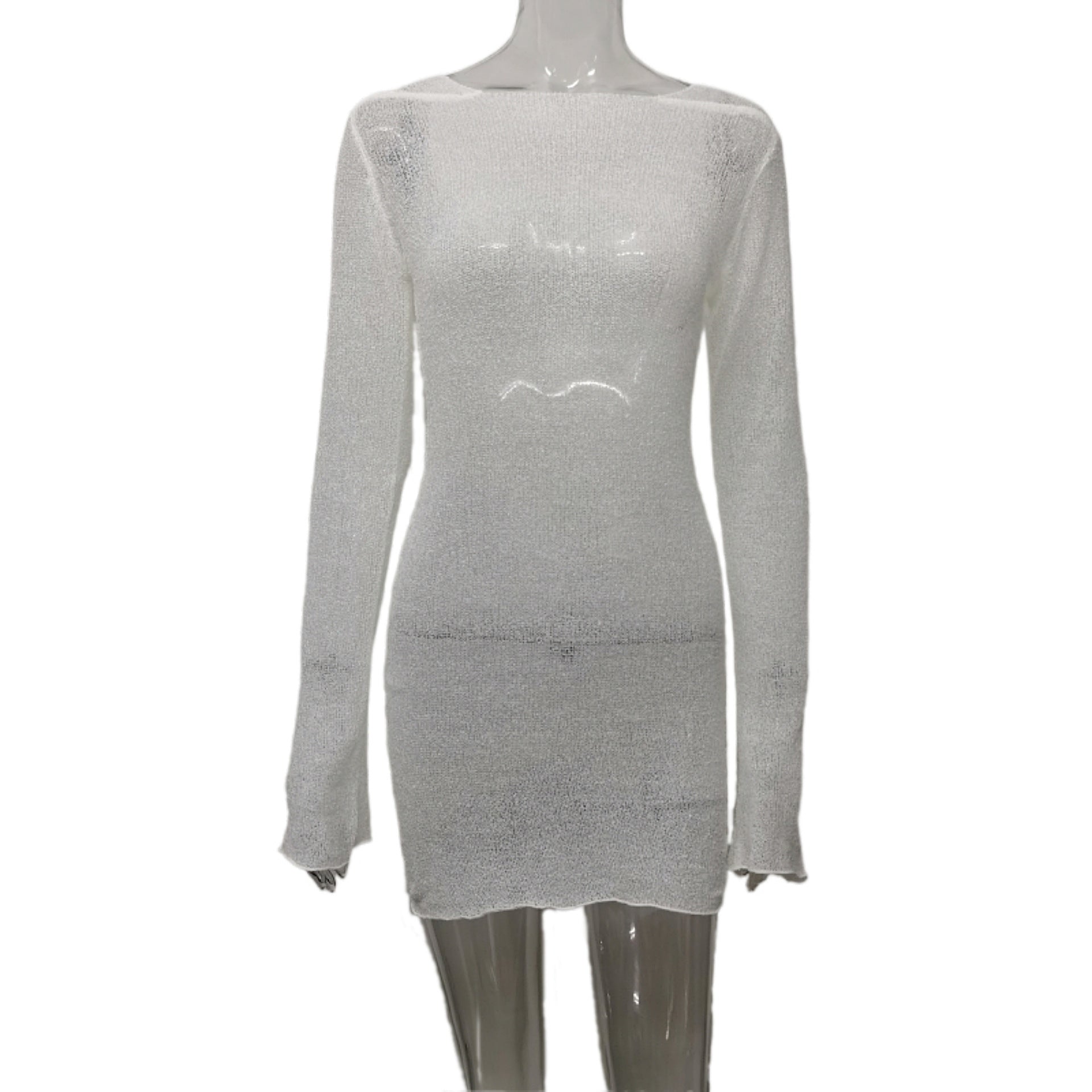 Women's Knitted Sexy Beach Dress Blouse Dress