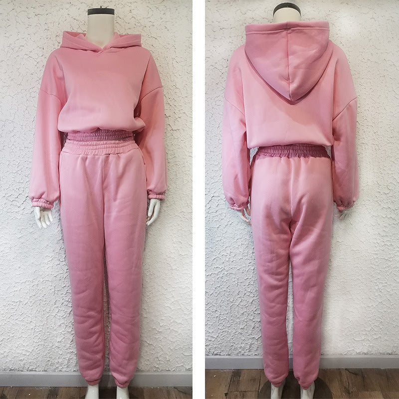 Womens Hooded Women's Fashion Sweater Set