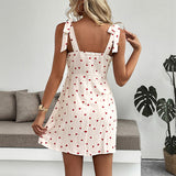 Summer Love Print Halter Short Dress