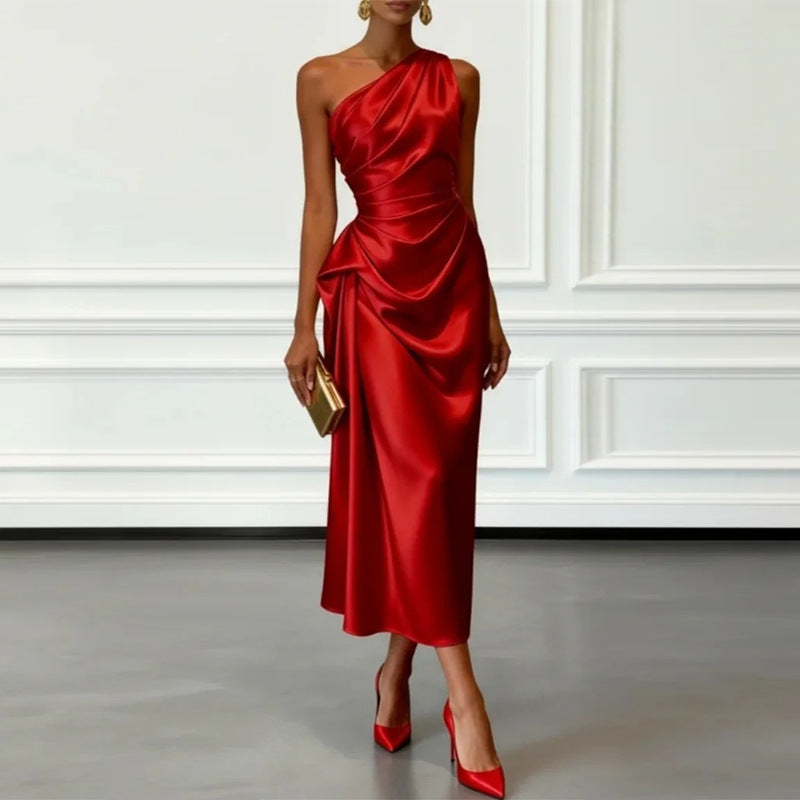 Women Sexy Elegant Off-Shoulder Evening Dress