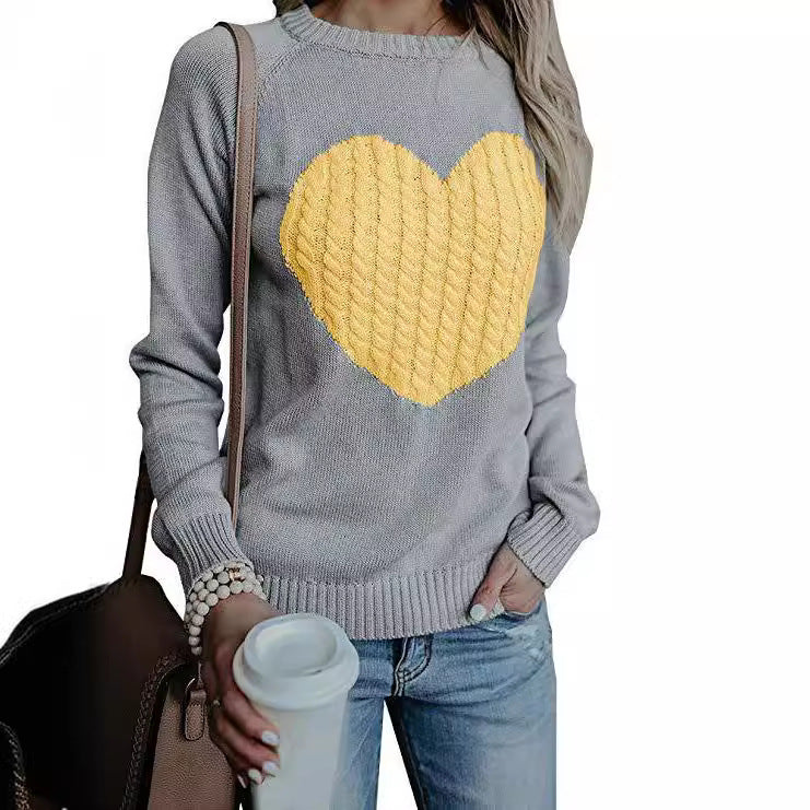 Women's Knitted Sweater Love Fashion Pullover