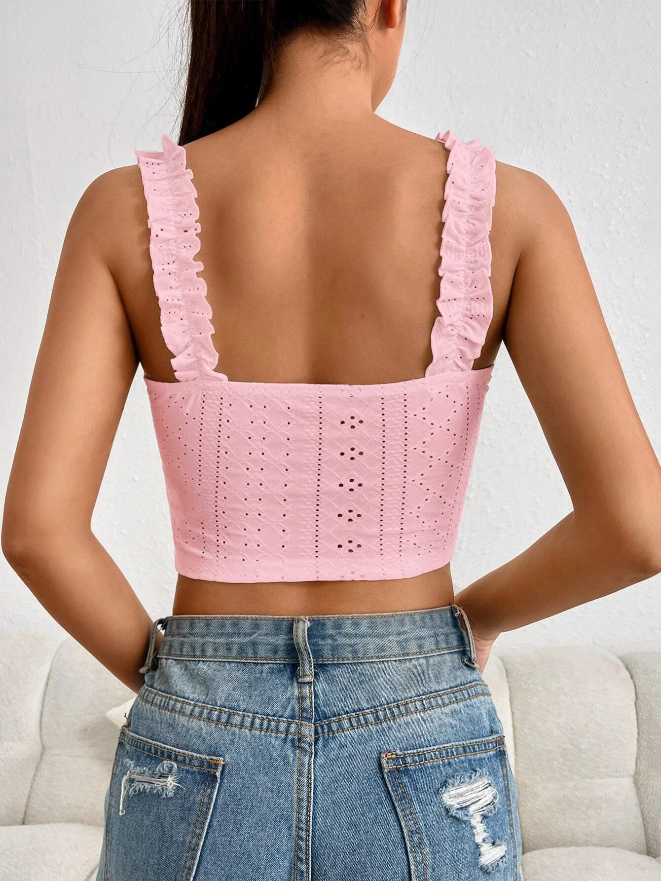 Womens Lace Sling Vest Top