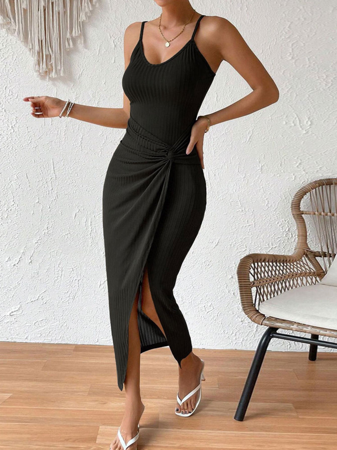 Women's Split Sexy Strap Dress
