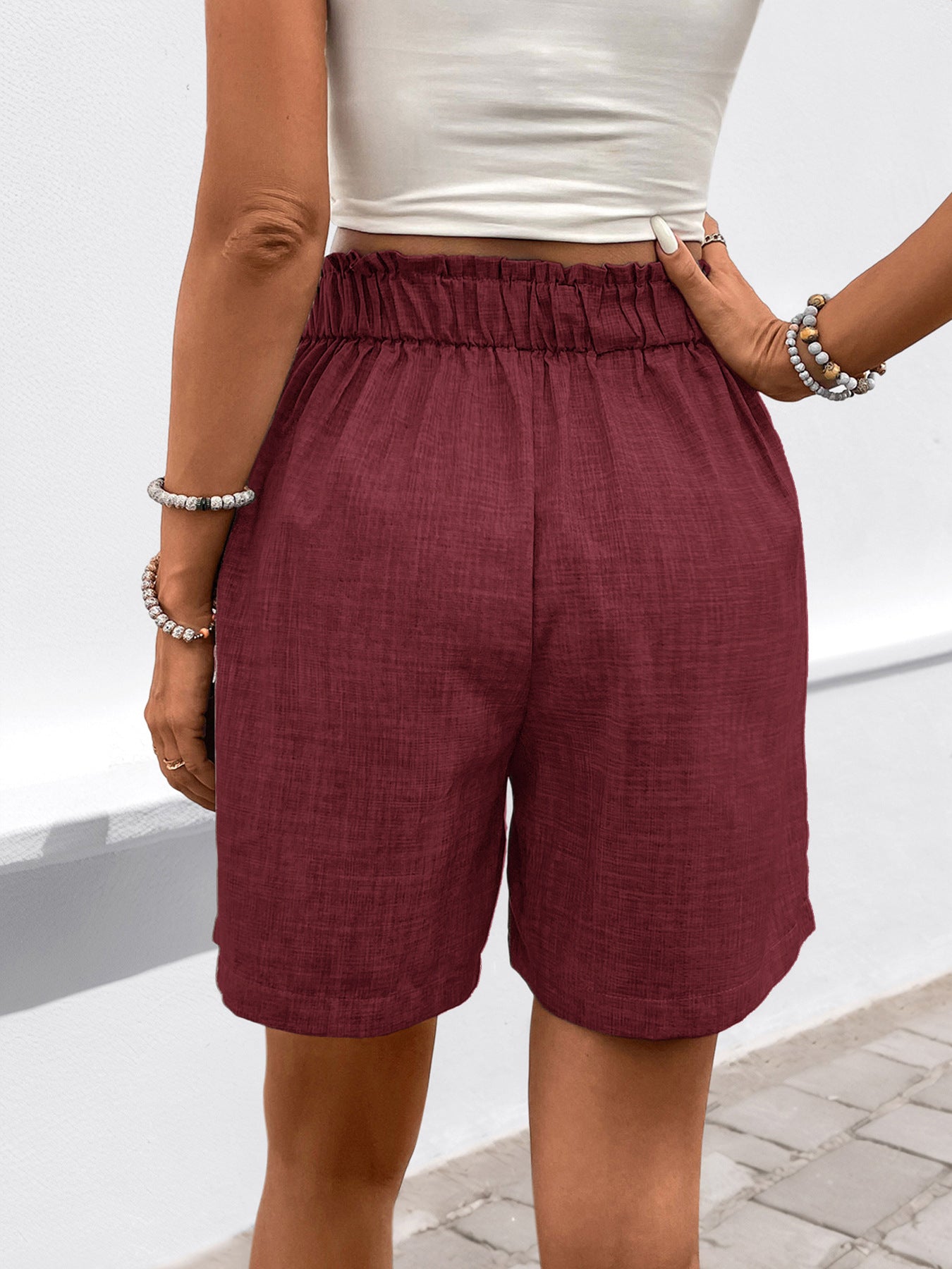Summer Loose Pants Basic Solid Color Shorts Women