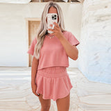 Short-sleeved Suit Women's Short Skirt Two-piece Set