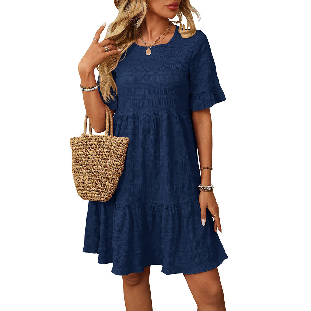 Women's Loose Casual Short Sleeve Elegant Dress