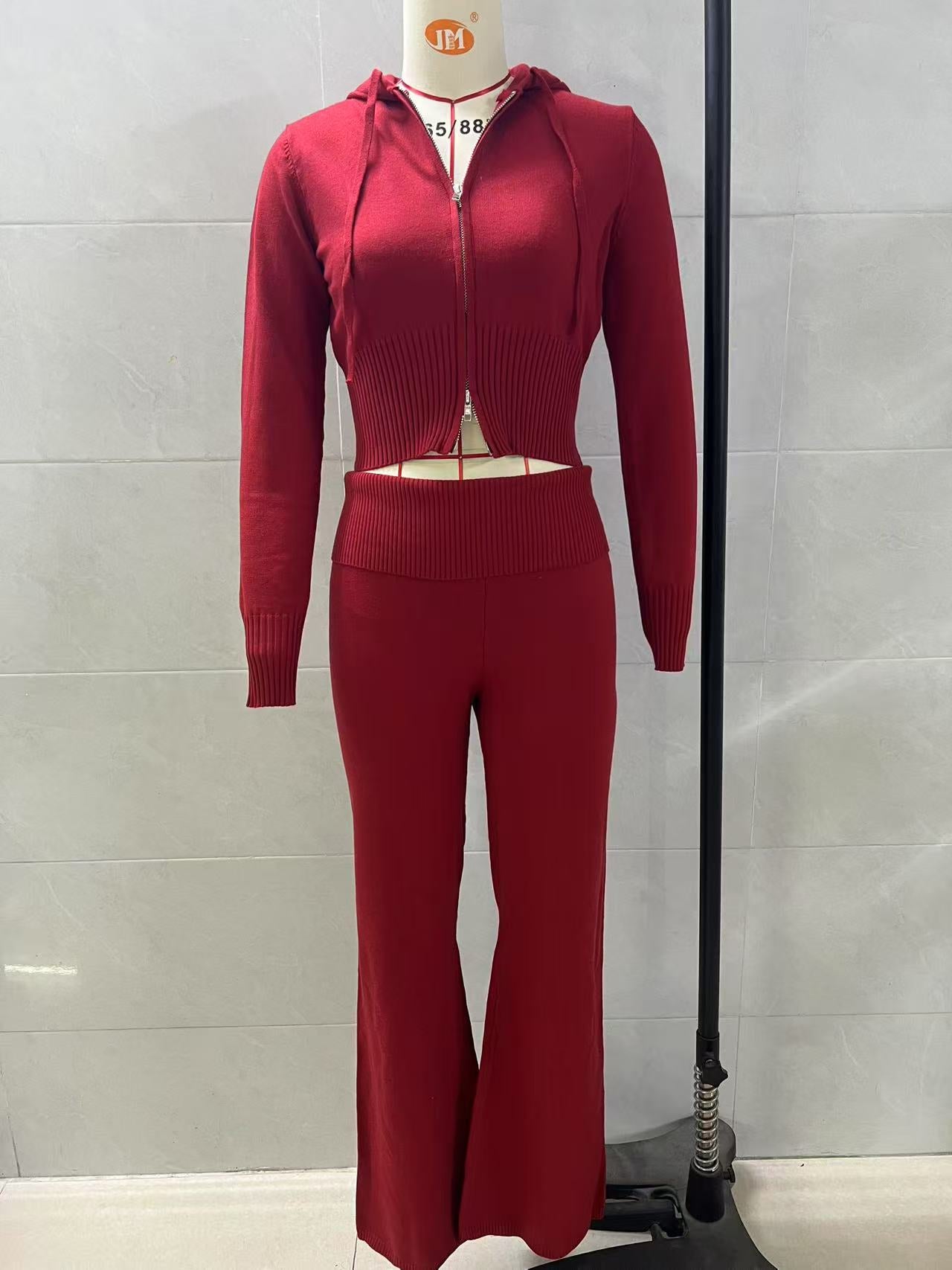 Hooded and Pants Set Women's Two-piece Set