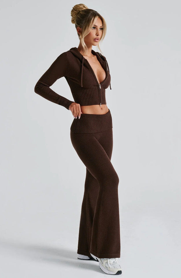 Hooded and Pants Set Women's Two-piece Set
