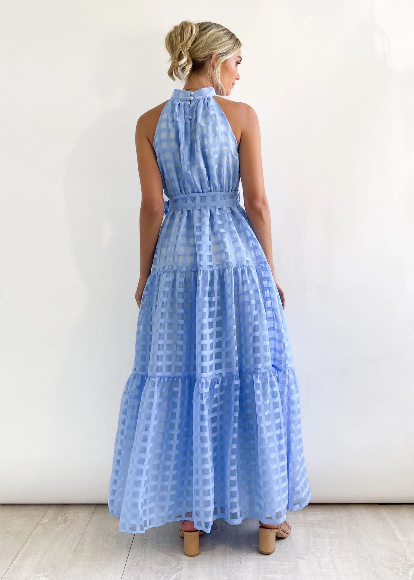 Women's Casual Sleeveless Waist Dress Women's Long Dress