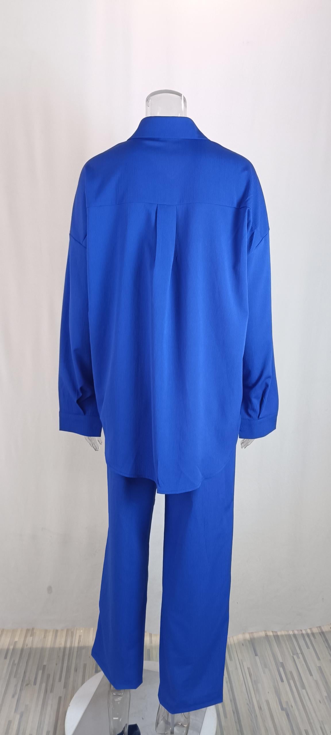 Women's Fashion Loose Shirt and Pants Casual Suit