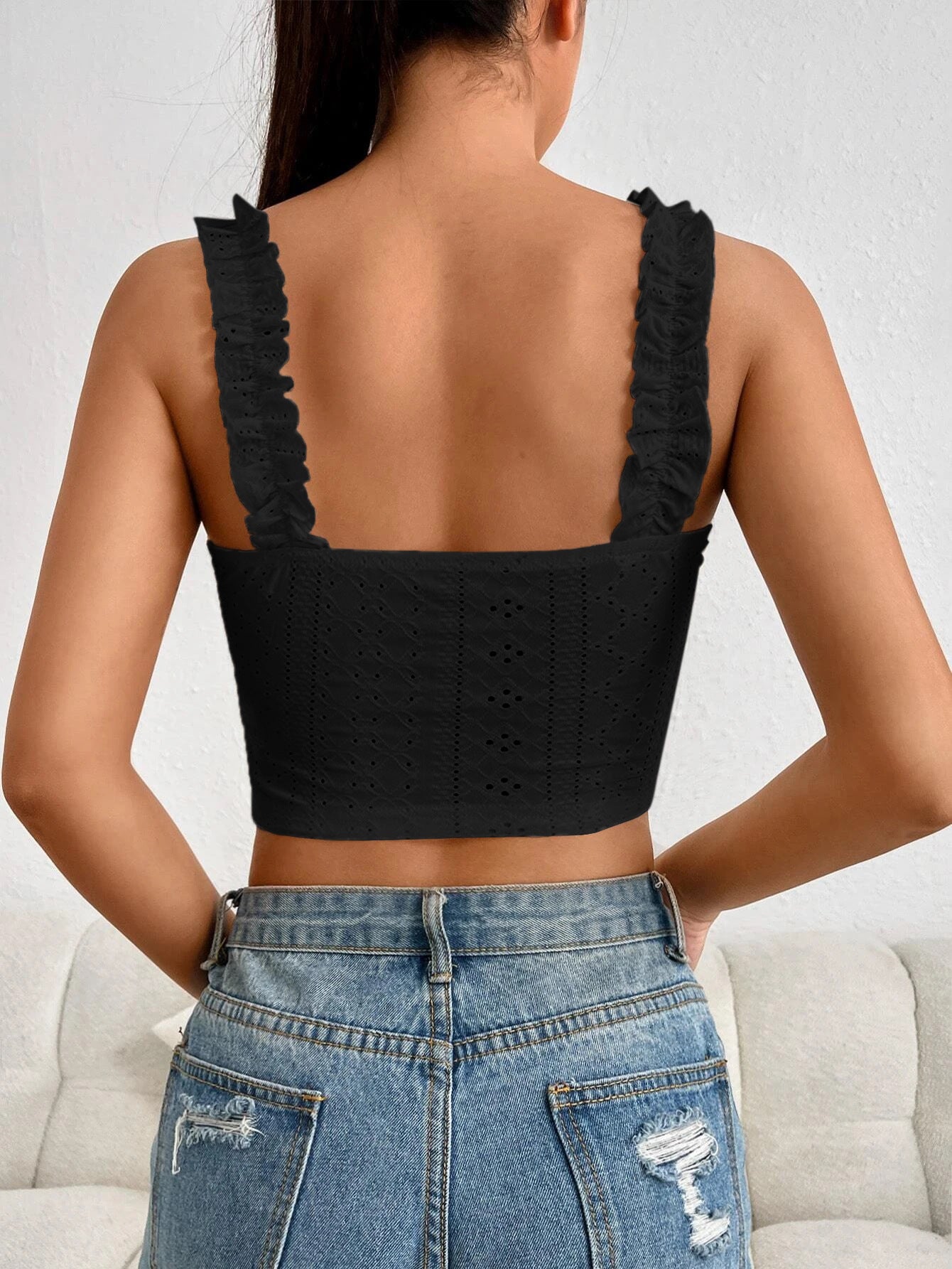 Womens Lace Sling Vest Top