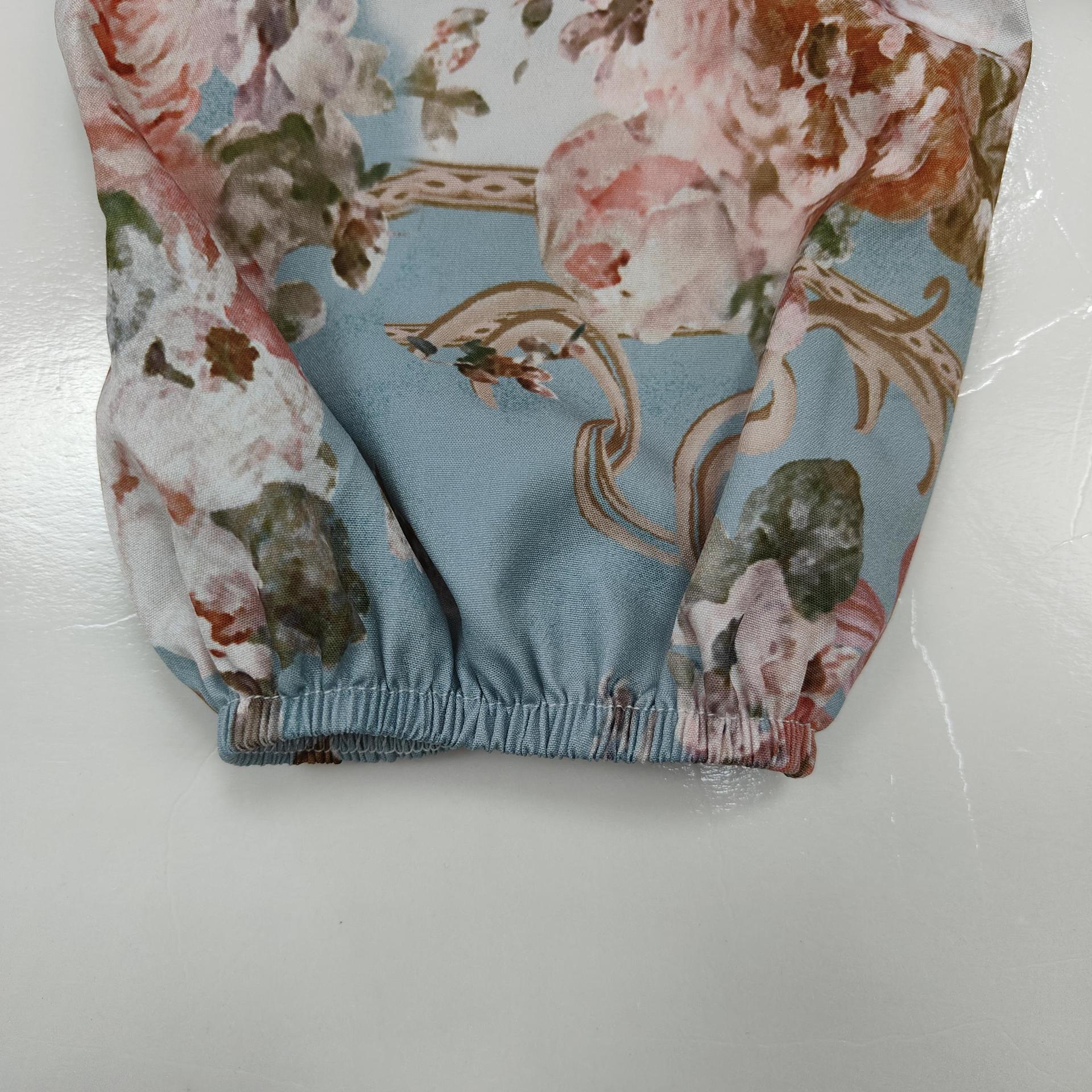Women's Elegant V-Neck Loose Print Dress