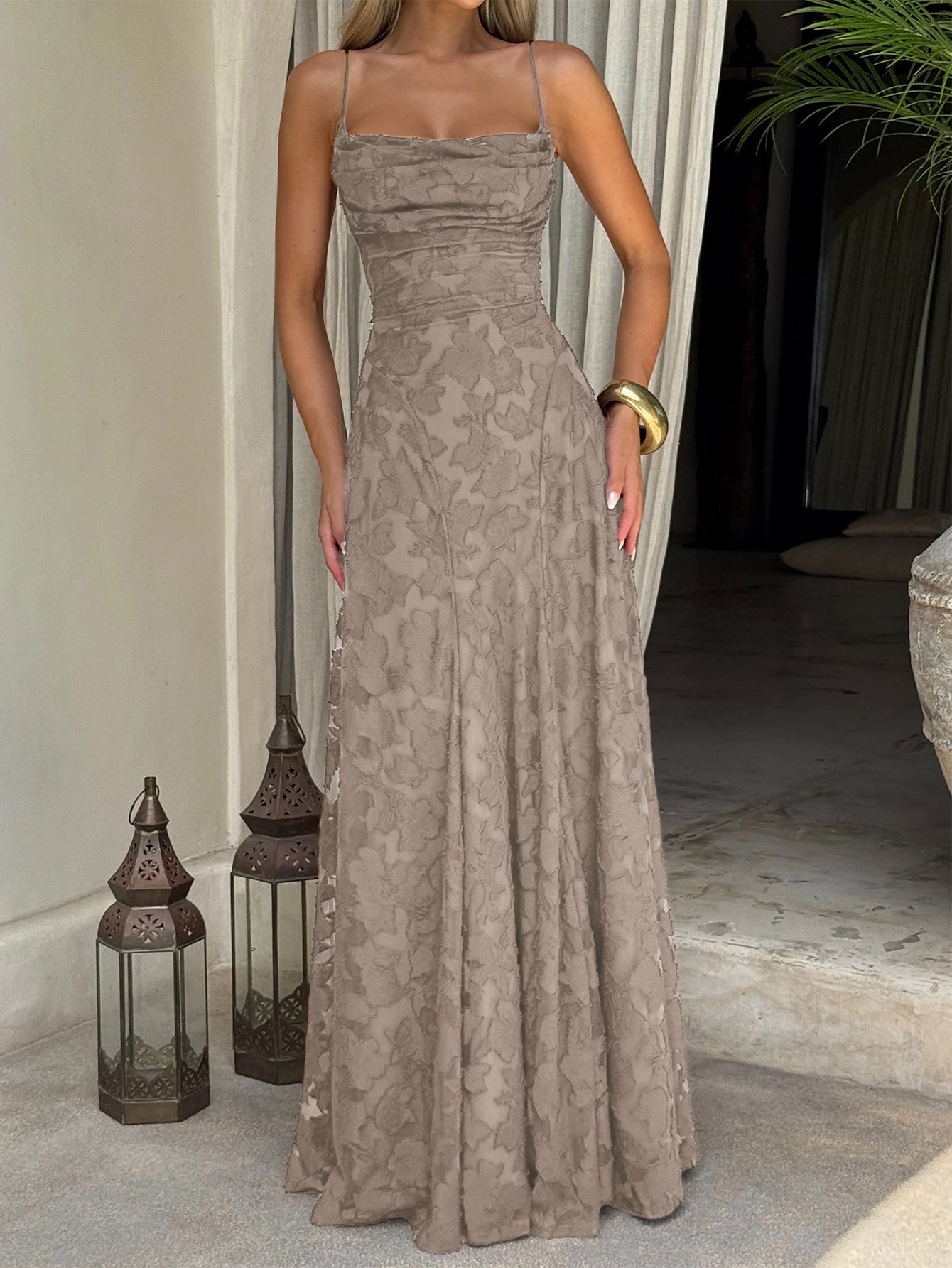 Women Elegant Temperament A-Length Skirt Dress