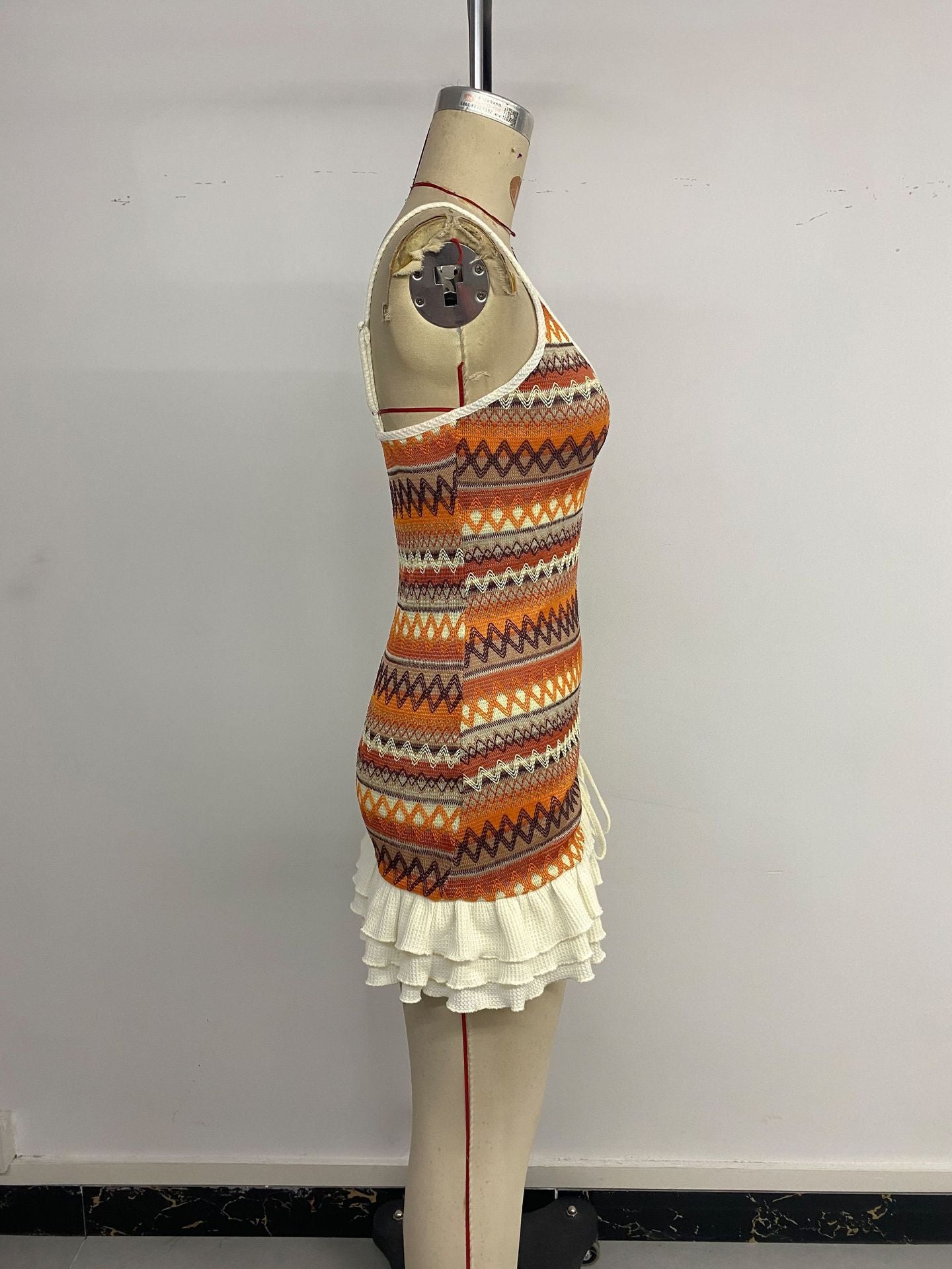 Casual Vintage Geometric Dress