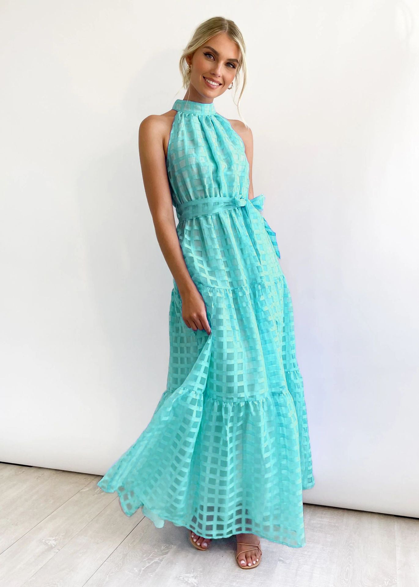 Women's Casual Sleeveless Waist Dress Women's Long Dress