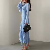 Womenv Vacation V Neck Print Midi Dress