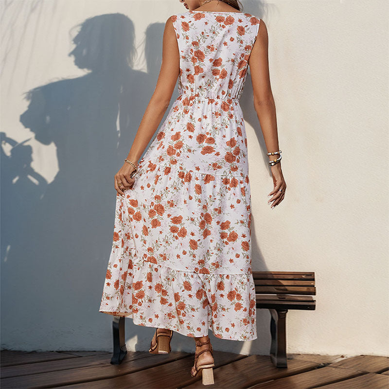 Summer Women's Printed Sleeveless Dress