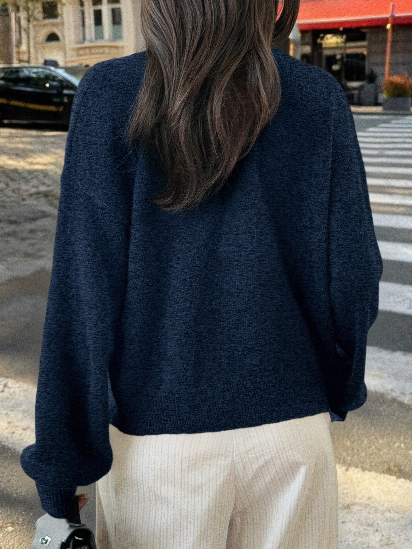 Womens Button Long Sleeve Jacket Sweater Cardigan
