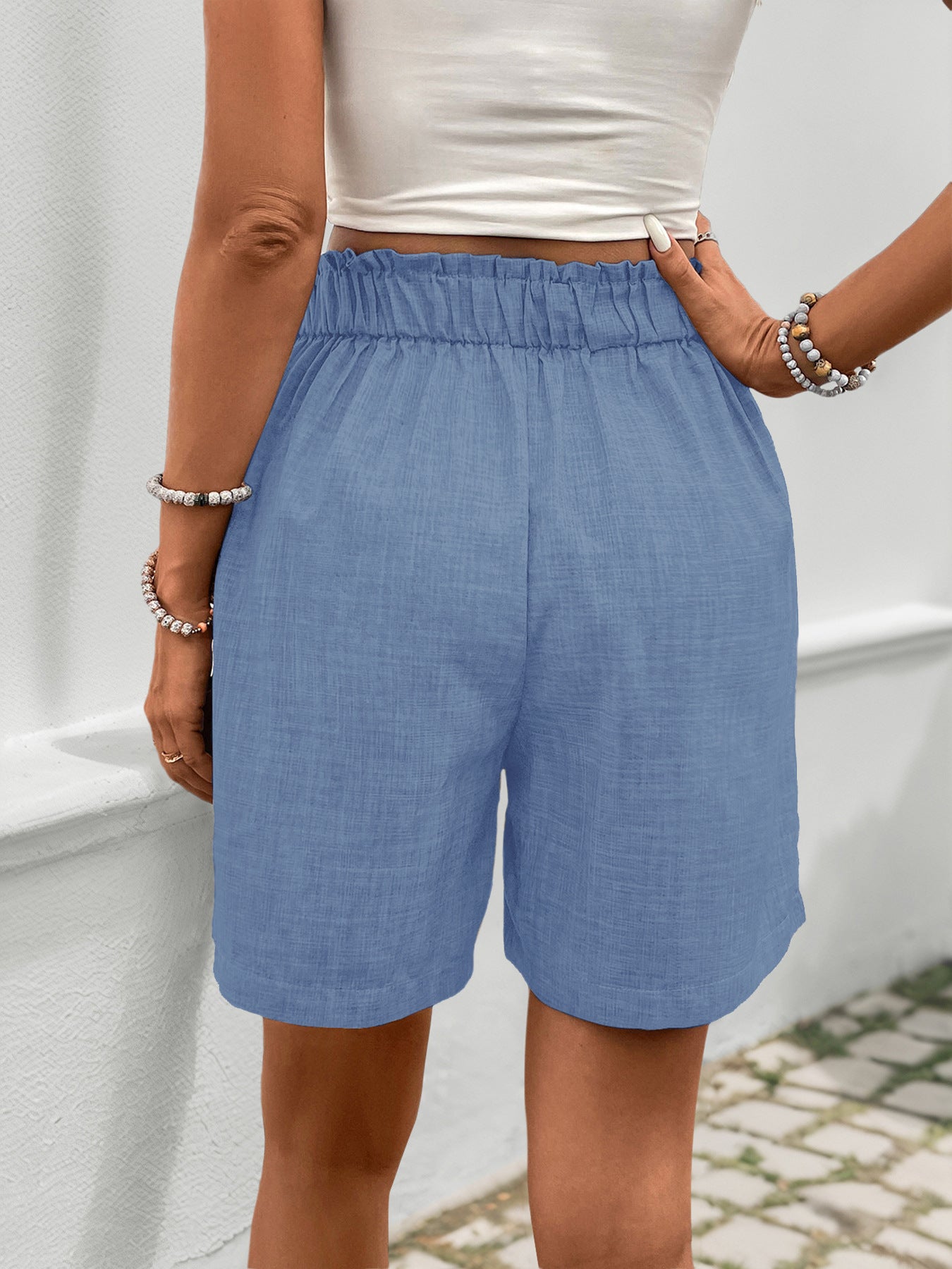 Summer Loose Pants Basic Solid Color Shorts Women