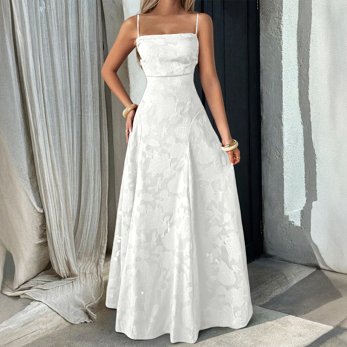 Women Elegant Temperament A-Length Skirt Dress