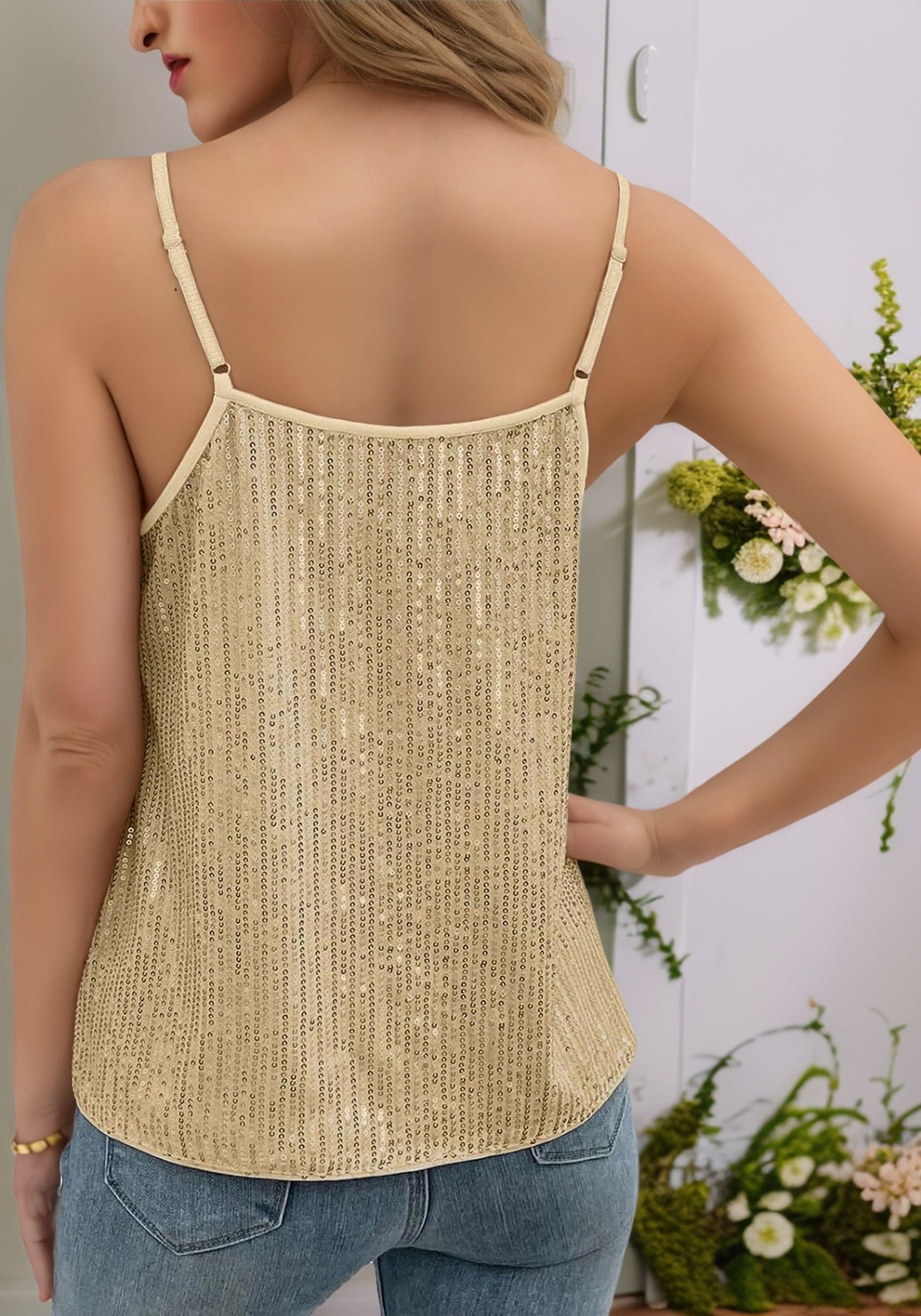 Sexy Top Sequin Camisole Women