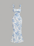 Women Floral Dress Summer Long Dress