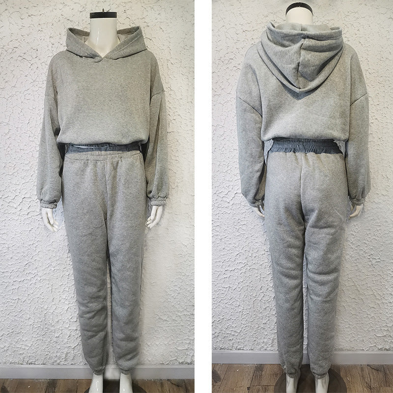Womens Hooded Women's Fashion Sweater Set