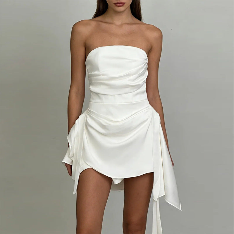 Women Fashion Sexy Tube Top Halter Dress