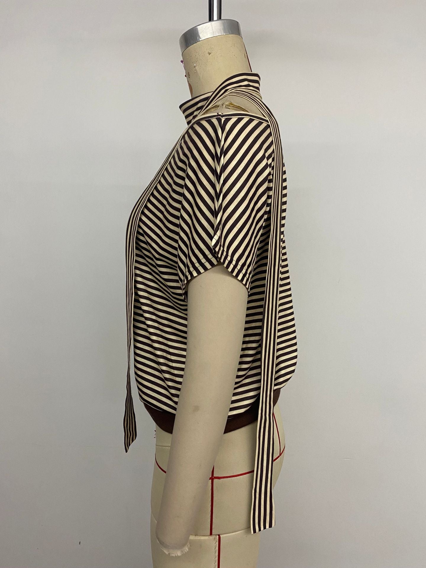 Casual Top Striped T-shirt for Women