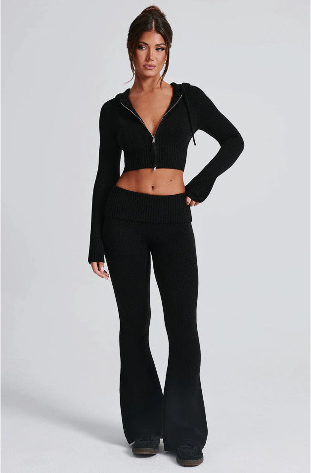 Hooded and Pants Set Women's Two-piece Set