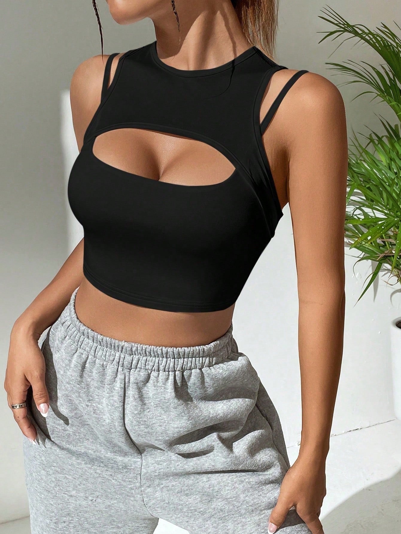 Womens T-Shirt Summer Slim Fit Sleeveless Tank Top
