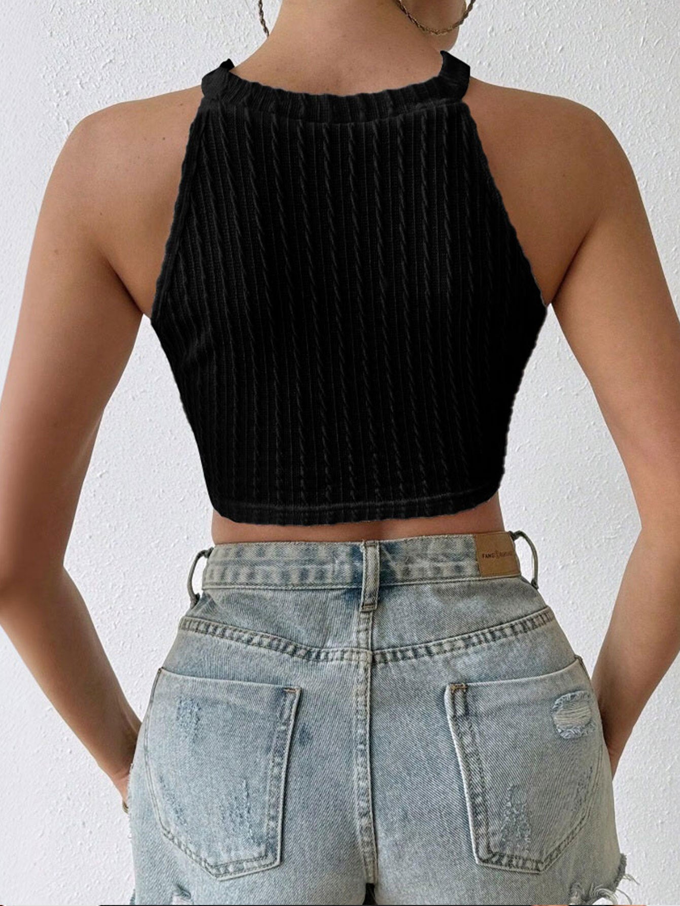 Women's Fringed Vest Short Slim-fit Top Tank