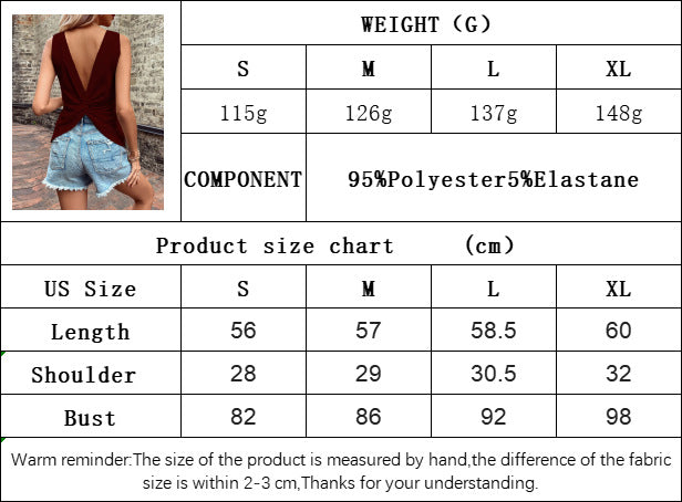Women Sexy V-neck Waffle T-shirt Vest Top