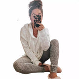 Women's pullover hooded jacket knitted sweater