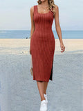 Women Side Split Slim Fit Dress