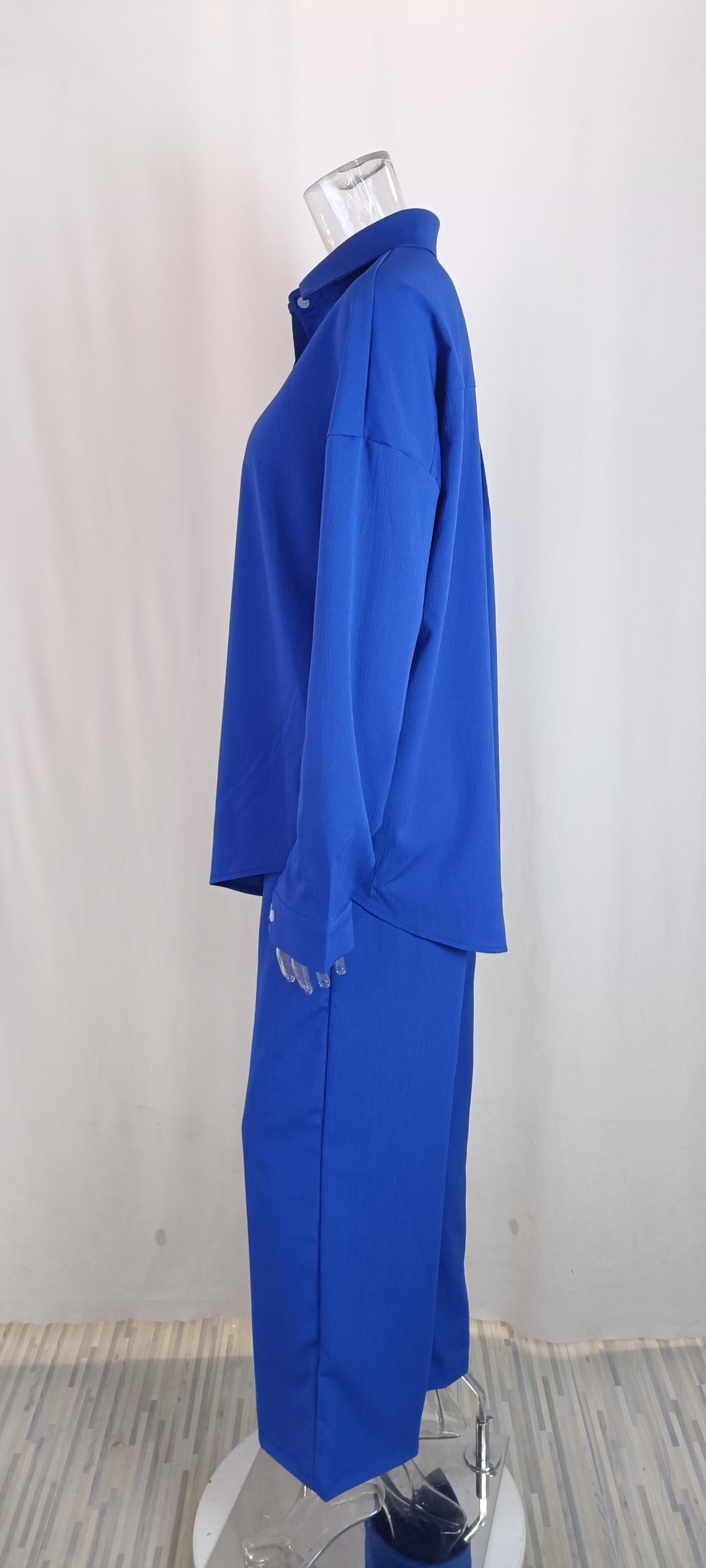 Women's Fashion Loose Shirt and Pants Casual Suit