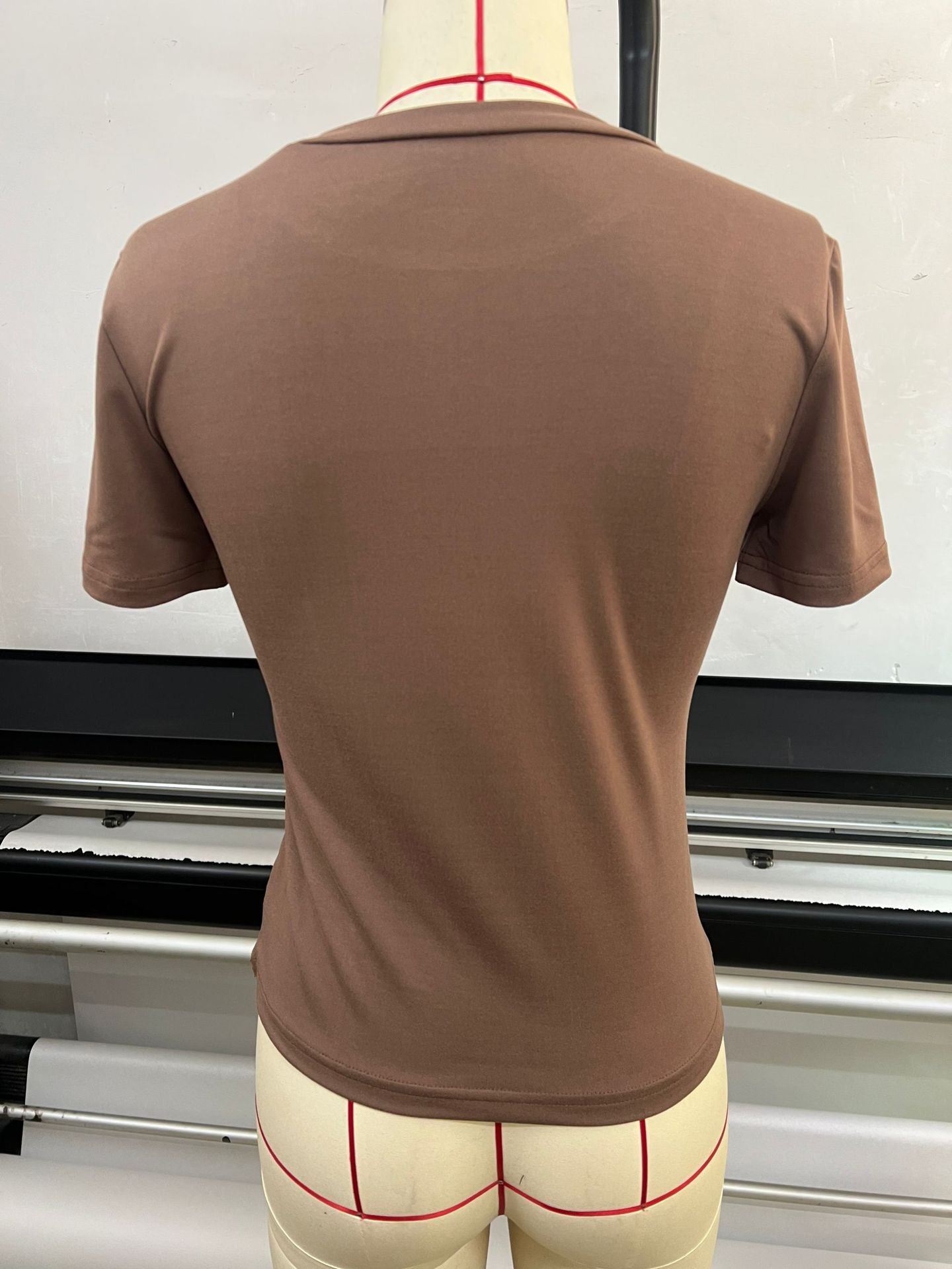 Women T-Shirt Slim-Fit Crew Neck Skinny Sexy Summer Top