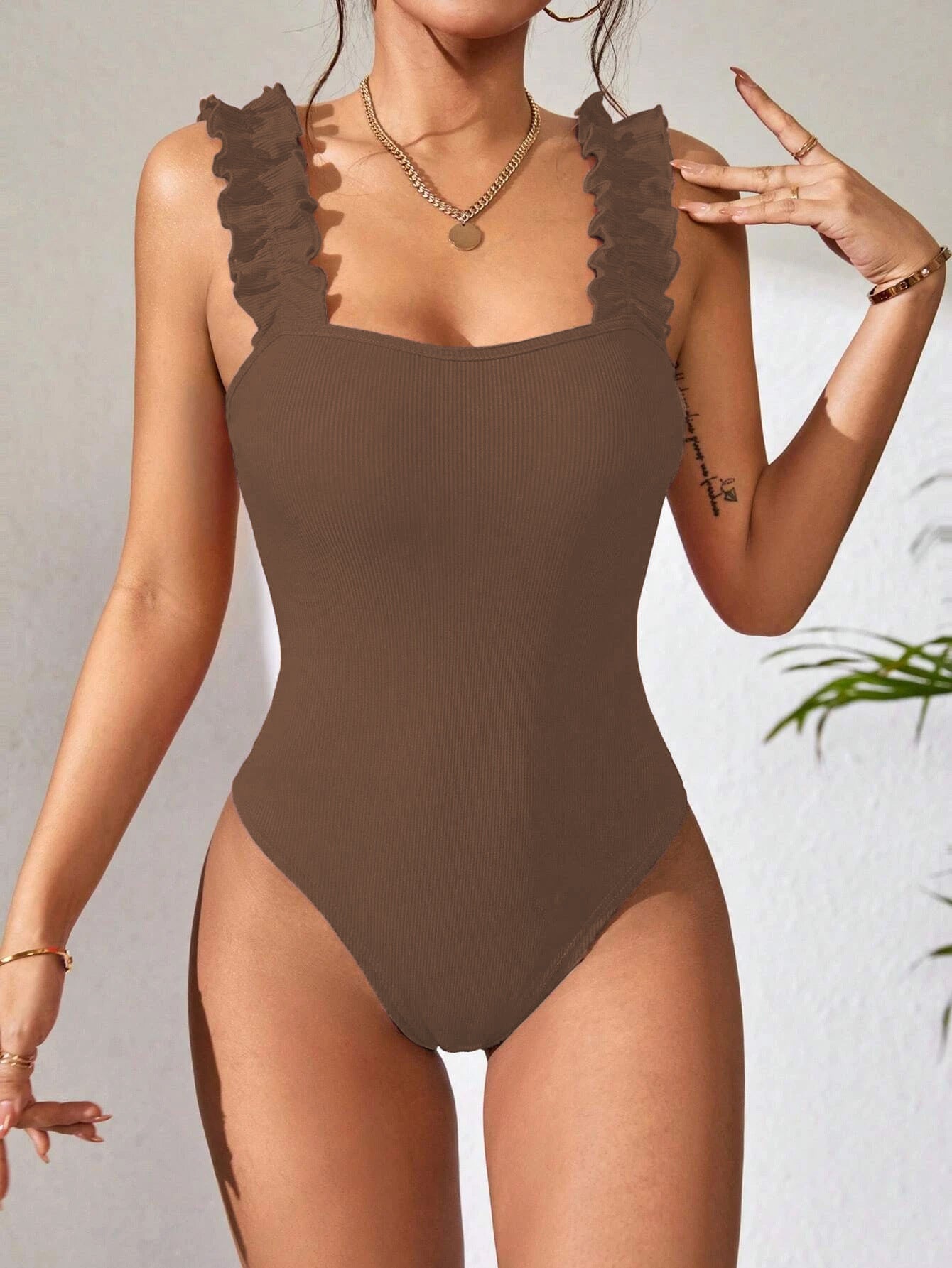 Women's Knitted Vest Top Sleeveless Bodysuits