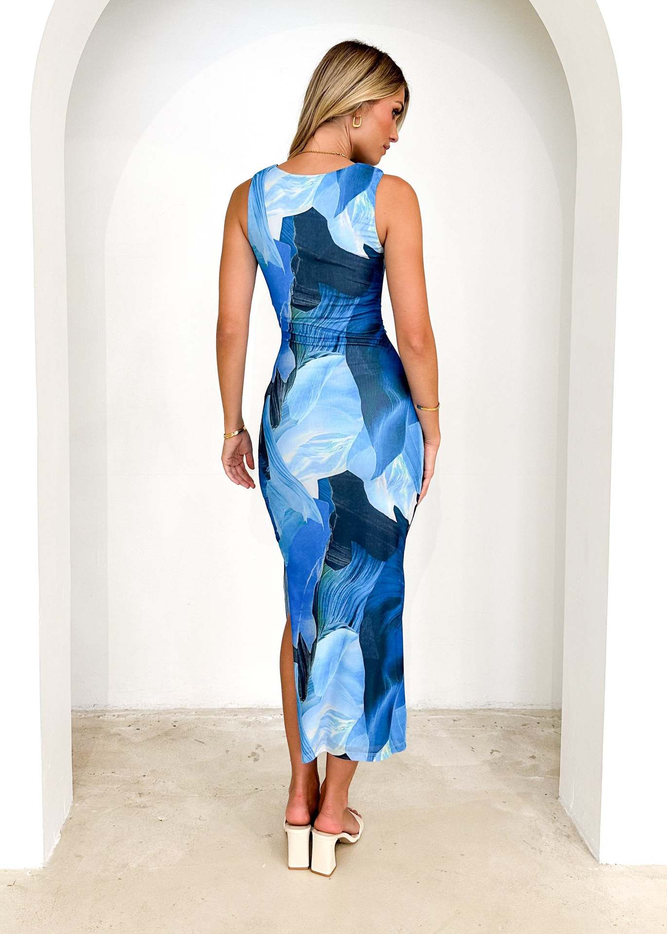 Women's Summer Sexy Print Slim-fitting Waist Slim Dress