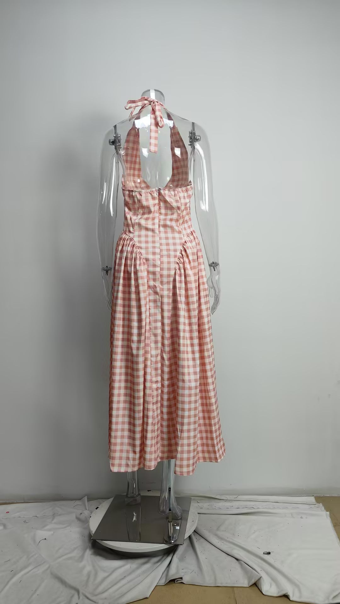 Women's Sweet Neck V-Neck Halter Suspender Dress