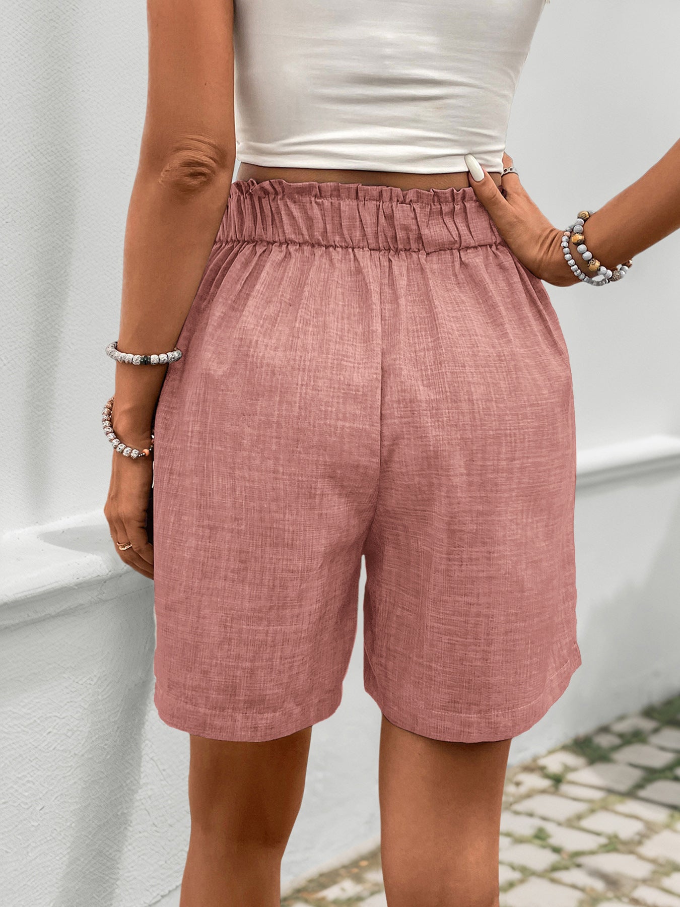 Summer Loose Pants Basic Solid Color Shorts Women