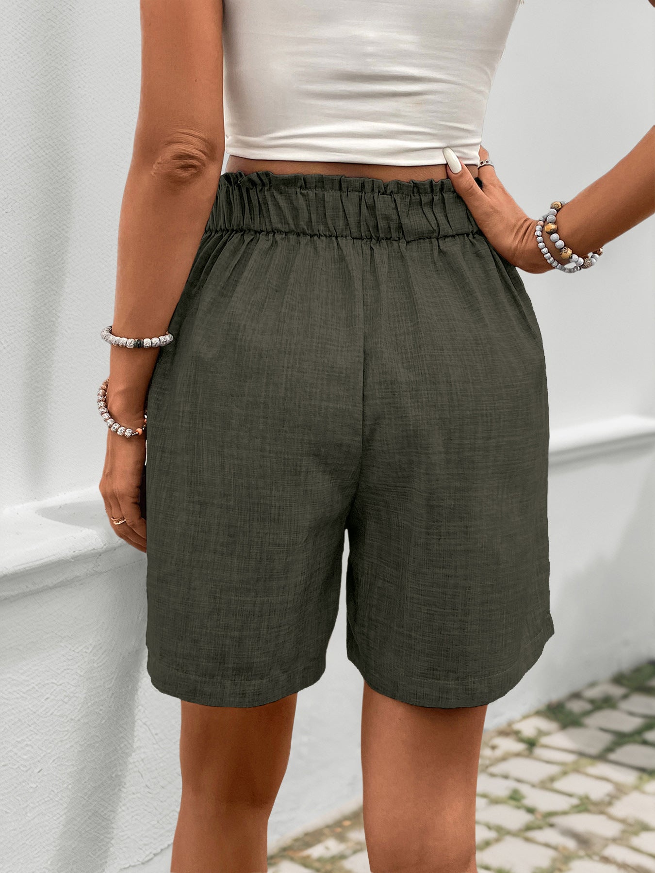 Summer Loose Pants Basic Solid Color Shorts Women