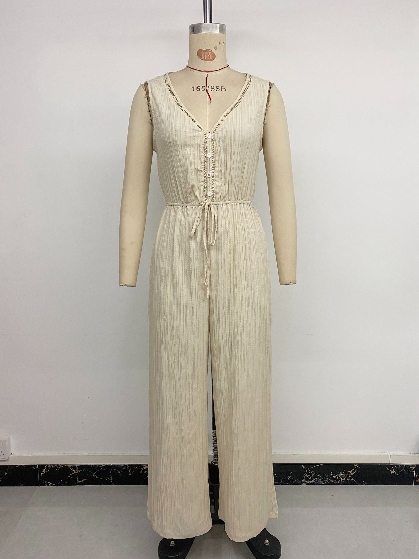 Women's Casual Jumpsuit Solid Color Sleeveless Jumpsuit