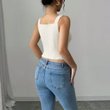 Womens Vest Vest Vintage V-Neck Top