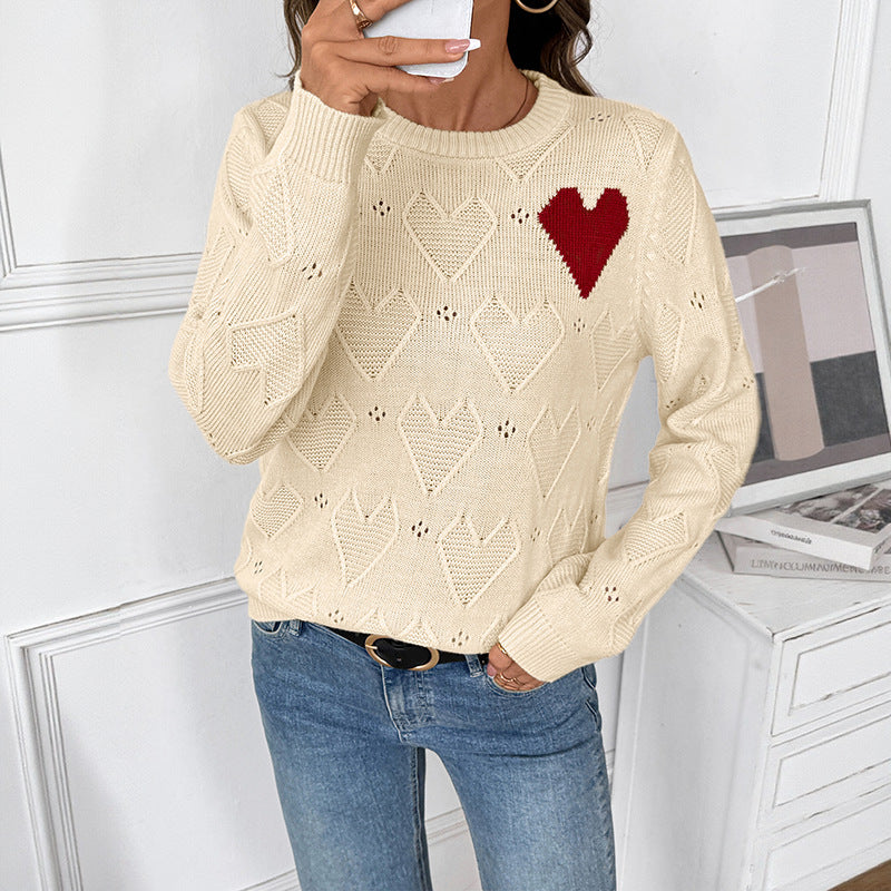 Valentine's Day Top Love Pullover Sweater Women