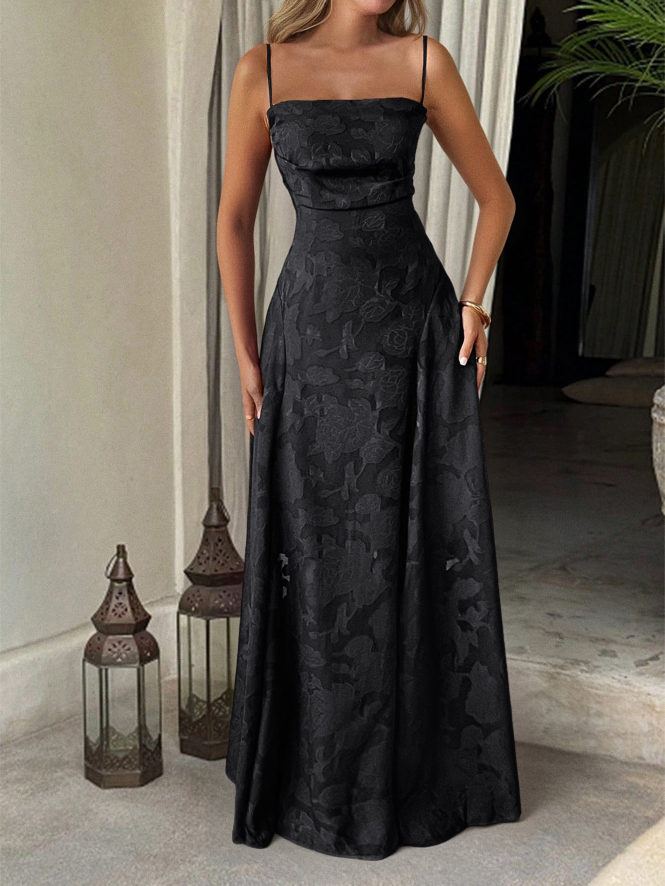 Women Elegant Temperament A-Length Skirt Dress