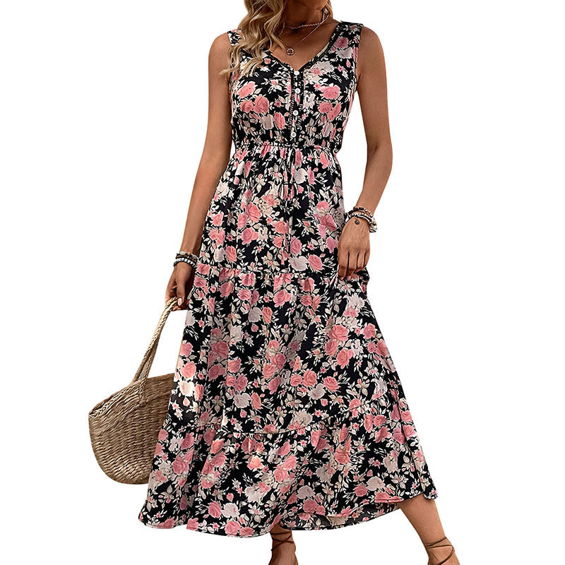 Summer Women's Printed Sleeveless Dress