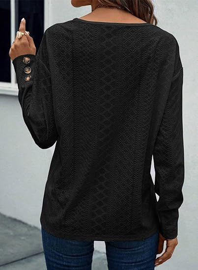 Women's Tops Dressy Casual V Neck Long Sleeve